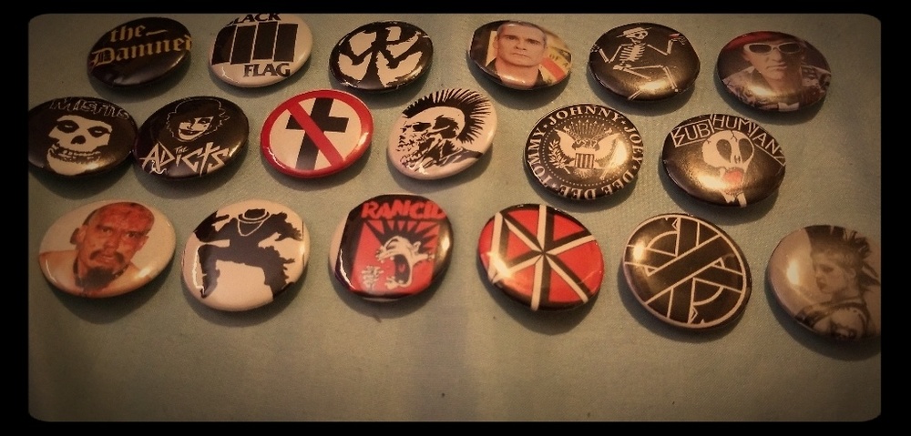 Punk button pins damned GG Kennedys Bad brodie